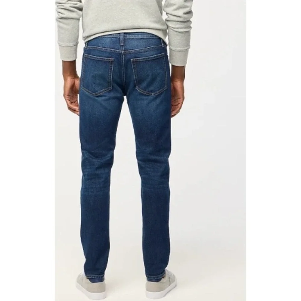 J Crew Flex Straight Fit Men's Jeans W33‎ L30 Dark Wash Stretch Denim NWOT $128